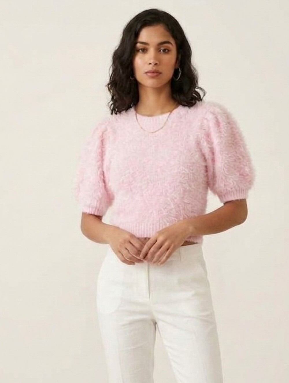 PIECES NWT Pcfee Short Sleeve O-Neck Knit Top